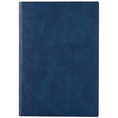 Ежедневник недат. А5 160л "Вачетто" синий, кожзам, мягкий переплет, тонир.блок, ляссе - фото 1