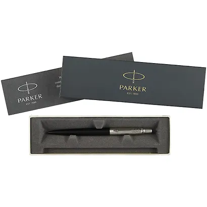 Ручка шариковая Parker, Jotter Bond Street Black CT, подарочная синяя - фото 2