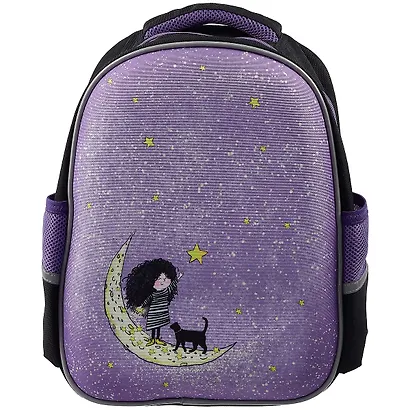 Ранец "ДЕВОЧКА НА ЛУНЕ" 1отд., 37,5*27,5*14,5см, 2 кармана - фото 1
