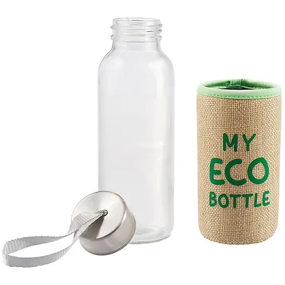Бутылка в чехле джут My Eco Bottle (300мл) (стекло) (12-07599-7014) - фото 2