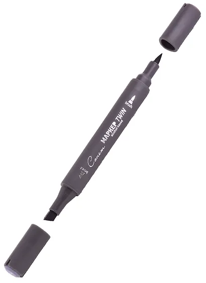 Маркер художественный "Сонет" Twin Brush холодный серый II 6, Сонет - фото 4