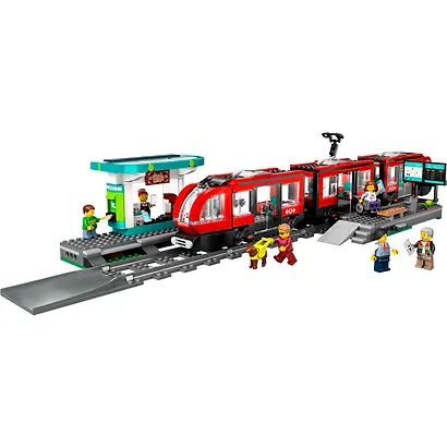 LEGO City: Трамвай и станция в центре города, 811 деталей (60423) - фото 8