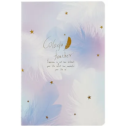 Тетрадь 36л лин. "Feather" ассорти, сшивка - фото 1