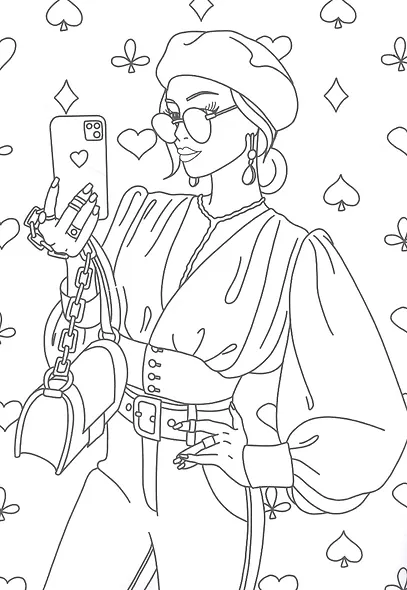 Раскраска для стильных девочек - фото 2