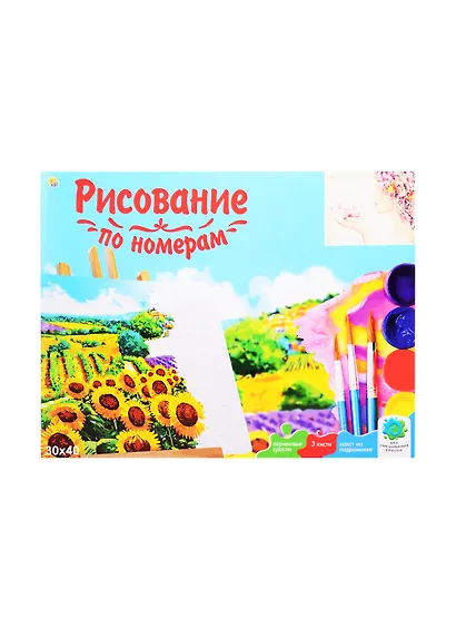 Холст с красками по номерам 30х40см ТМ Рыжий кот Девушка и орхидеи (20 цв.) Х-6557 - фото 2