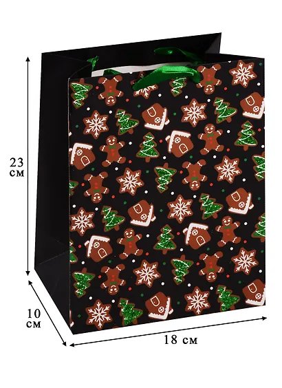 Пакет "Пряничные человечки", Новый год, А5 - фото 2