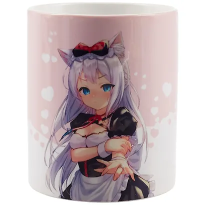 Кружка Аниме Девушка с ушками (Сёдзё) (керамика) (330мл) (коробка) - фото 2