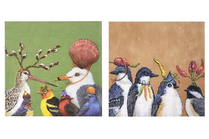 Набор для творчества,Салфетки для декупажа, Семейство птиц - 2 шт. - фото 1