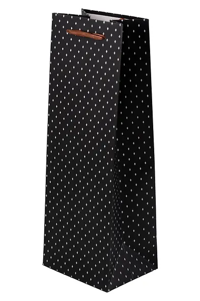 Пакет бутылочный 34,5*12,5*10 "Black shine" бум.мат.ламинат - фото 3