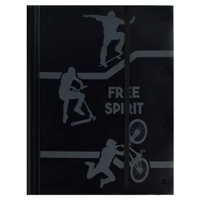 Папка для чертежей и рисунков А4 "Фри спирит" пластик, 20 ПВХ-файлов - фото 1