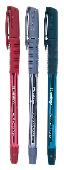 Ручка шариковая синяя "Aviator Vintage" 0,7мм, Berlingo - фото 1