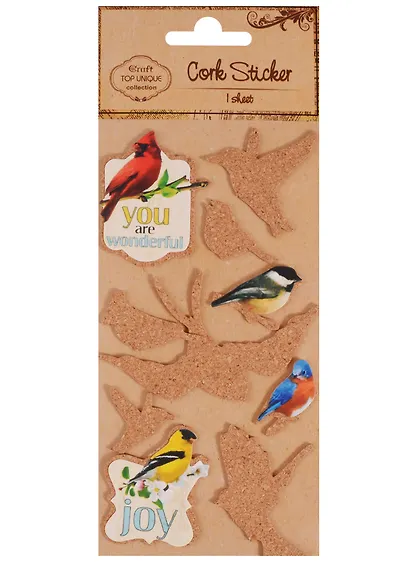 Стикеры пробковые Птиц (D26000681с) - фото 4