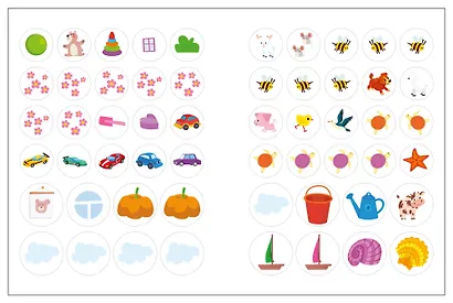 Наклейки для малышей. Большой-маленький (56 наклеек) - фото 3