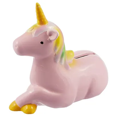 Копилка Единорог с разноцветной гривой (керамика) (12х13) (12-7365-LP80161) - фото 2