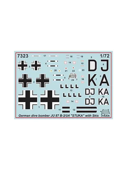 Сборная модель ЗВЕЗДА Немецкий пикирующий боибардировщик Юнкерс Ju-87/U4 на лыжах - фото 6