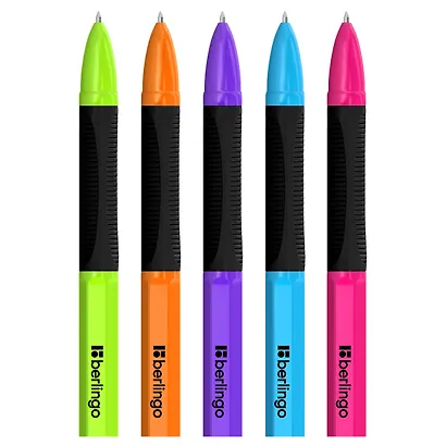 Ручка шариковая синяя "Tribase grip color zone" 0,7мм, Berlingo - фото 2