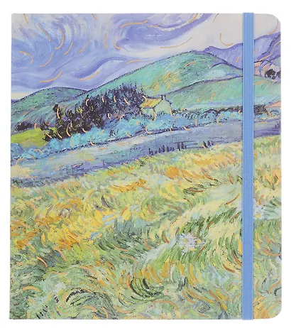 Книга для записей 17*19 112л кл. "Пейзажи" 7БЦ, резинка, ассорти - фото 6