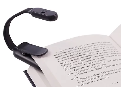 Мини-лампа LED для чтения (черная) (micro USB) (коробка) - фото 7