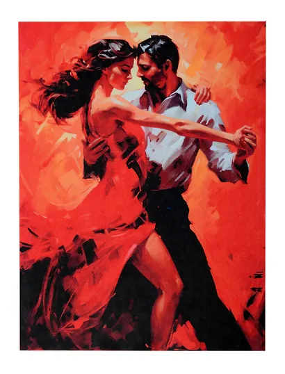 Набор для творчества. Алмазная мозаика с частичной выкладкой на подрамнике "Танго вдвоем", 30 х 40 см - фото 1