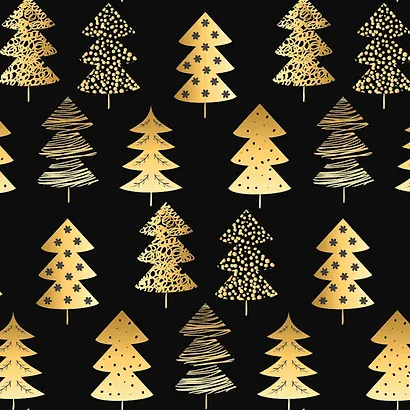 Бумага упаковочная 70*100см "Black.Gold.Whitel" НГ,инд.уп., ассорти - фото 8
