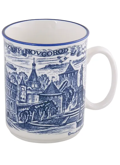 Кружка Нижний Новгород (фарфор, кобальт) - фото 3