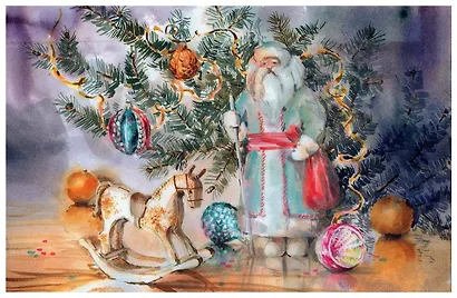 Акварельные сезоны: Чародейка-зима. Рисуем искристый иней, новогодние огни и винтажные открытки - фото 5