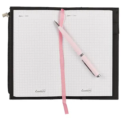 Записная книжка А6+ 96л "Наппа" розовый металлик/"СОФТ-ТАЧ" черный, тв.переплет, офсет, внутр.карман, ляссе, Escalada - фото 3