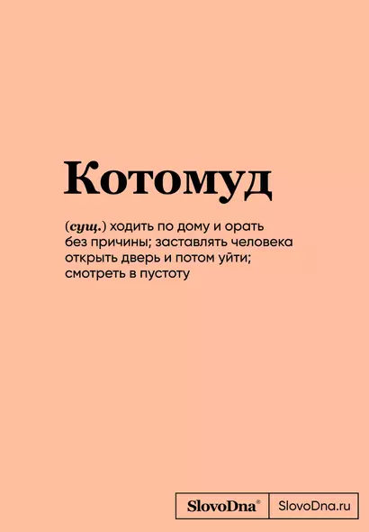 Книга для записей А5 64л "SlovoDna. Котомуд" с контентом - фото 1