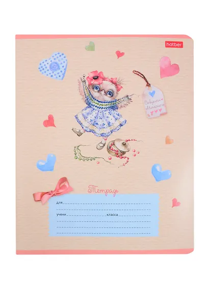 Тетрадь в линейку Hatber, "Совушки-милашки", 12 листов, в ассортименте - фото 4