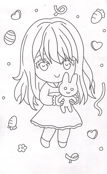 АНИМЕ-РАСКРАСКА. МАЛЫШКИ ЧИБИ - фото 4