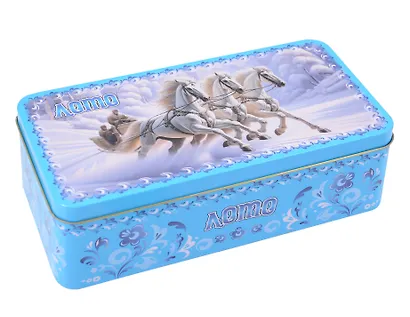 Настольная игра Лото Кони в жестяной коробке - фото 1
