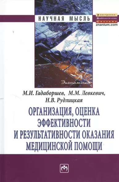 Организация, оценка эффективности и результативности оказания медицинской помощи: Монография - фото 1