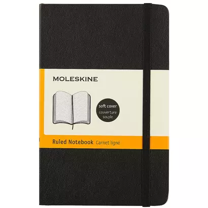 Записная книжка Moleskine Classic Soft, линейка, чёрная, 96 листов, А6 - фото 1