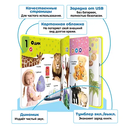 Нажималка. Цифры. Говорящая интерактивная электронная книга - фото 7