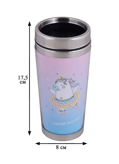 Термостакан Unicorn ballerina (пластик) (400мл) - фото 3