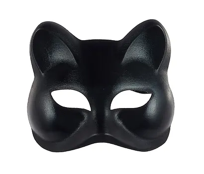 Маска Кошки (черная) (17х15) (пластик) (12-06150-M4) - фото 1