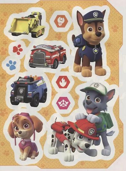 Щенячий патруль. Многоразовые наклейки с постером - фото 2