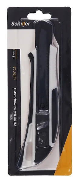 Нож канцелярский 18мм блистер, Schiller - фото 5