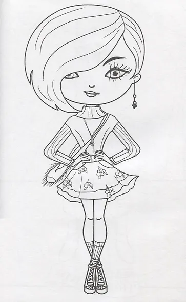 Модницы. Раскраска - фото 3