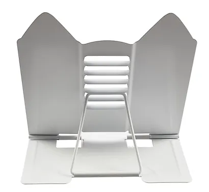 Подставка для книг/учебников "КОТ" белая, металл., фигурная вырубка - фото 3