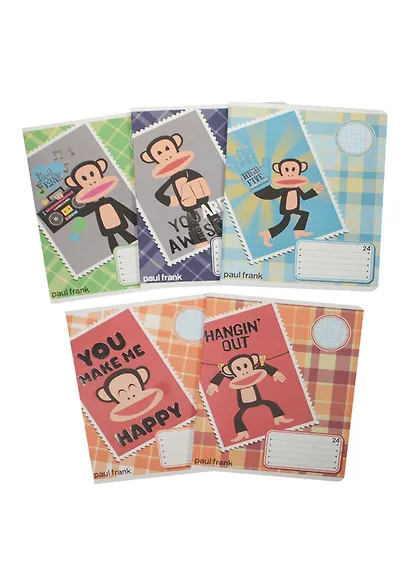 Тетрадь в клетку Academy Style, Paul Frank, 24 листа, в ассортименте - фото 1