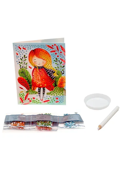 Набор для творчества. Алмазные узоры. Открытка. "Осеннее настроение" 10х15 см - фото 3