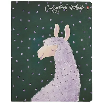 Тетрадь в клетку Альт, "Лавандовые ламы", 48 листов, в ассортименте - фото 4