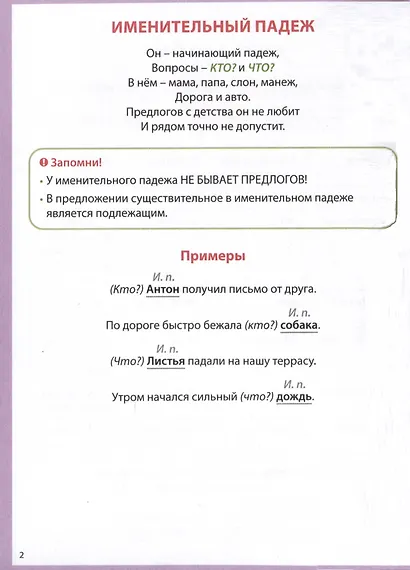 Падежи. Шпаргалки школьника. 1-4 классы - фото 4