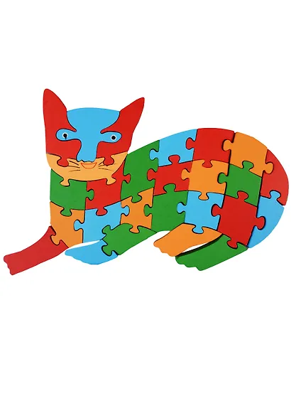 Деревянные пазлы-фигуры Кот 26эл - фото 1