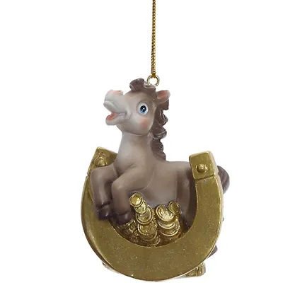 Фигурка декоративная подвесная Лошадка, 6 вариантов (5х2х7) - фото 5