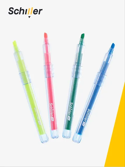 Текстовыделители "ECO", 4 штуки, Schiller - фото 3