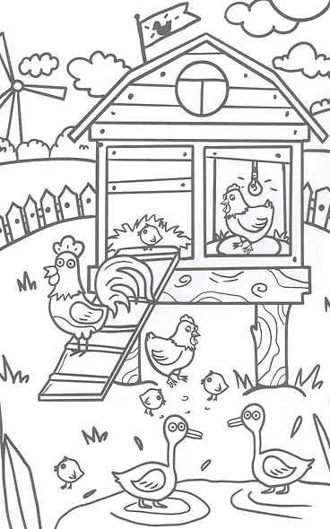 Синий трактор. Раскраска. 100 картинок - фото 4