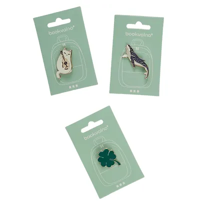 Набор металлических значков (3шт.) (Значок Pin Joy Клевер Значок Pin Joy Кит Значок Pin Joy Котик с гитарой) (металл) - фото 7