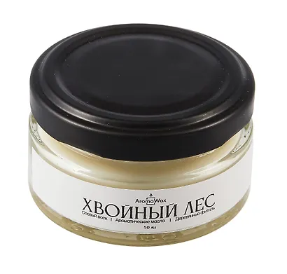 Свеча ароматическая в стеклянной баночке Хвойный лес (50 мл) (AromaWax) - фото 1